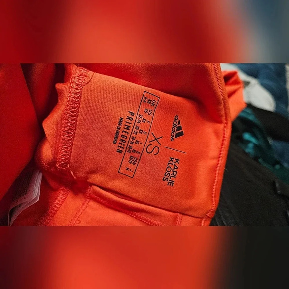 Adidas karli kloss orange red mesh tight. XS - Picture 6 of 9